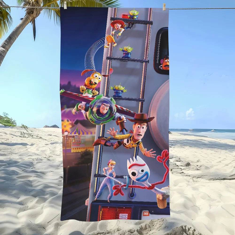 Cartoon T-Toy S-Story Cool Towel Soft Pool Gift For Travel Gym Shower Camping Quick Dry Sports Large Beach Towel - P12 Hub Europe