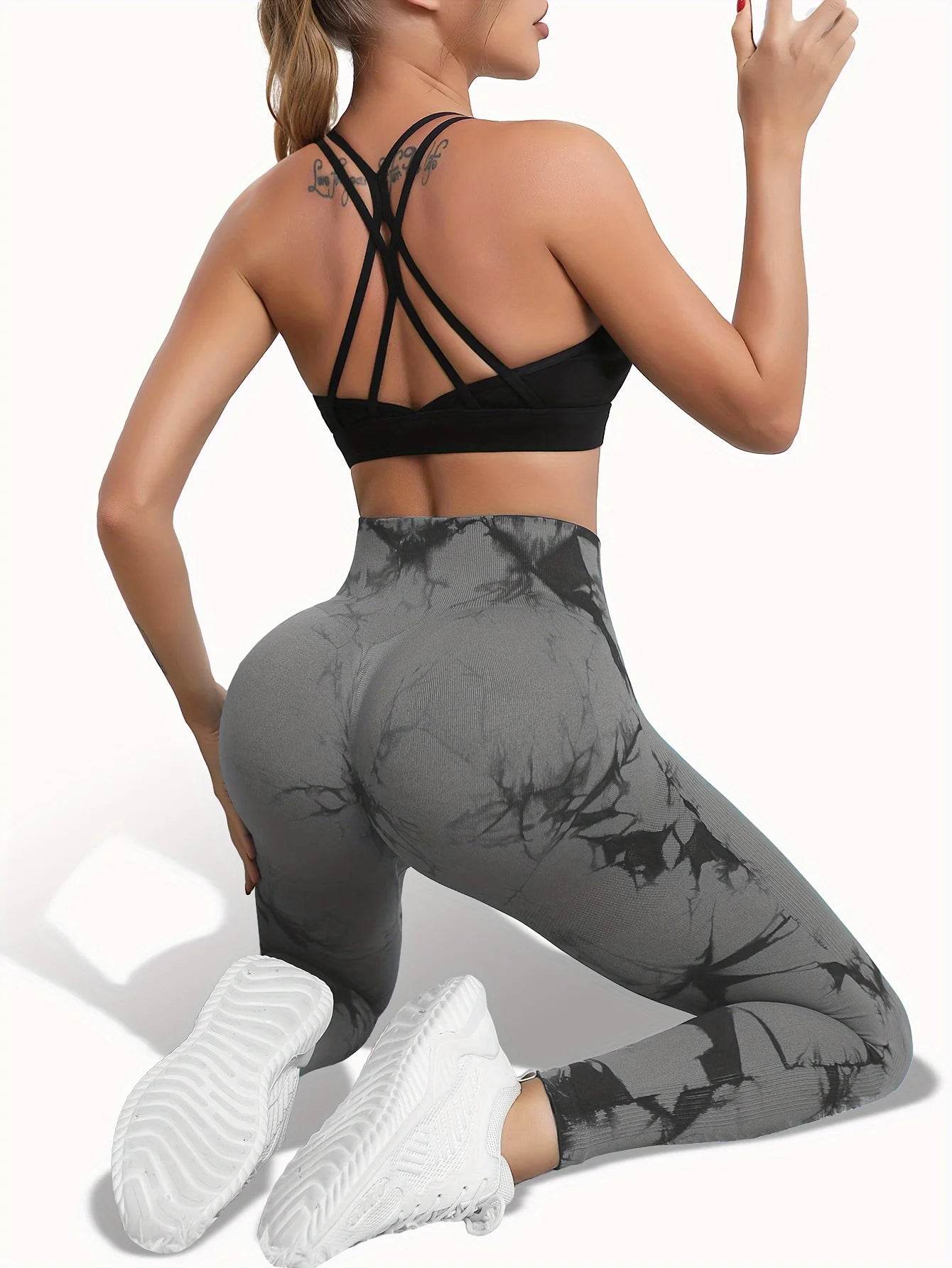 Tie Dye Seamless Butt Lift Leggings - P12 Hub Europe