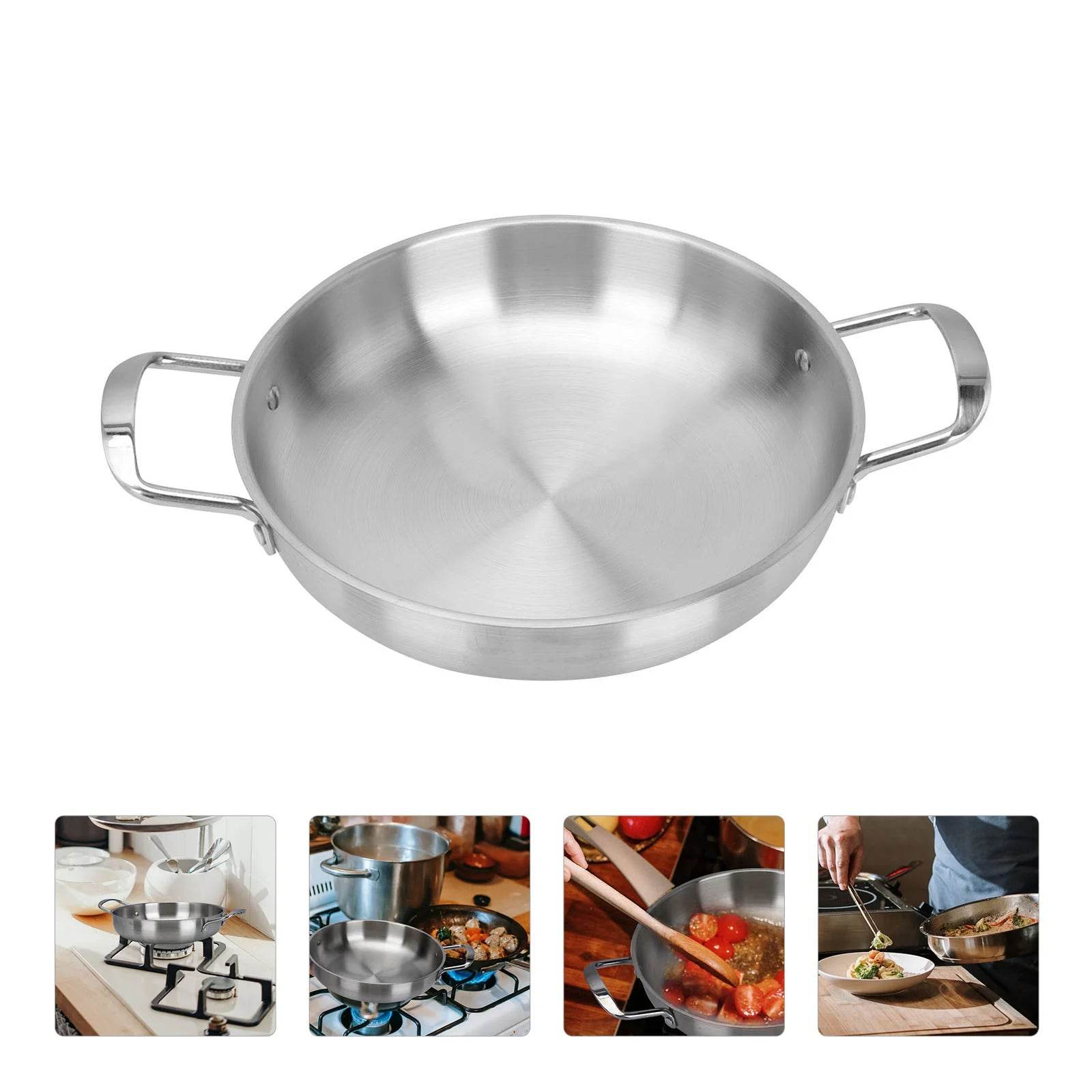 Stainless Steel Soup Pot Korean Ramen Pot Seafood Food Stew Cooking Noodle Pot Wok Kitchen Tool Egg Maker Oatmeal Cooker Gas - P12 Hub Europe