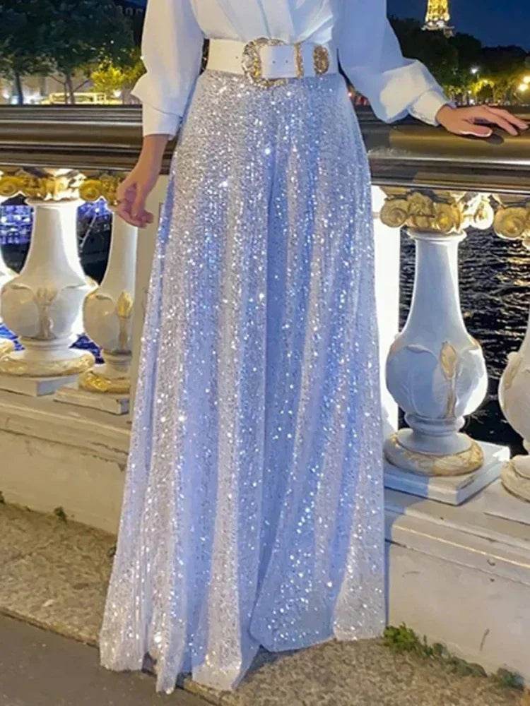 Sequin Splice Maxi Dress - P12 Hub Europe