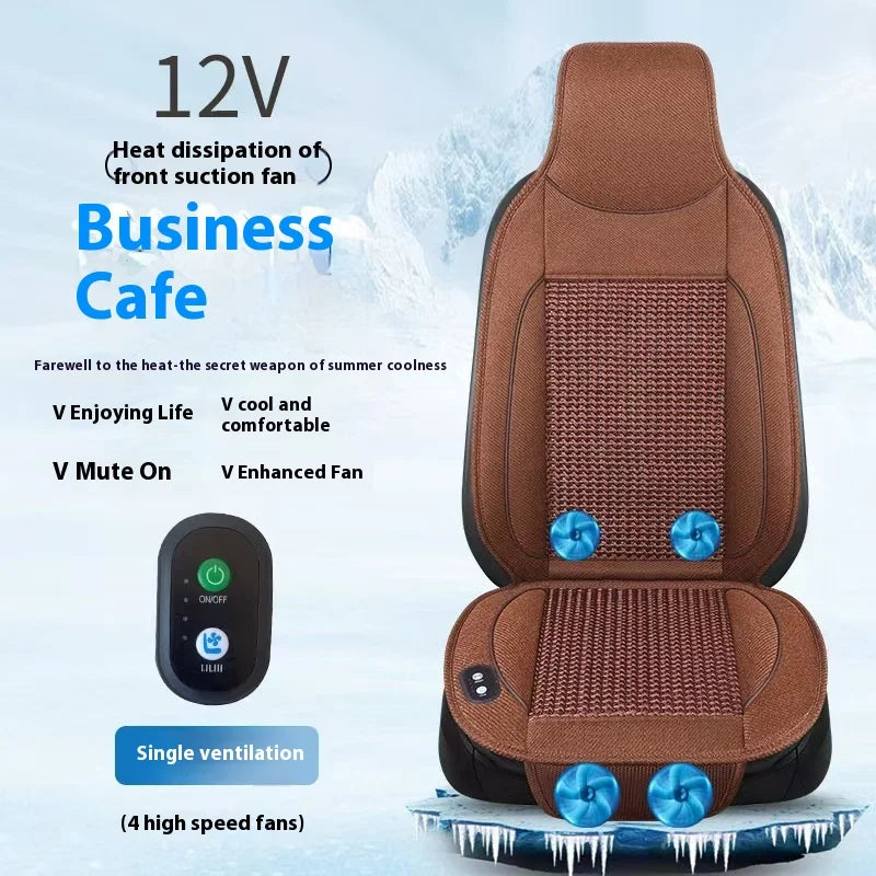 12V summer cool cushion seat ventilation car cushion air conditioning cooling fan blowing massage seat cushion seat cover