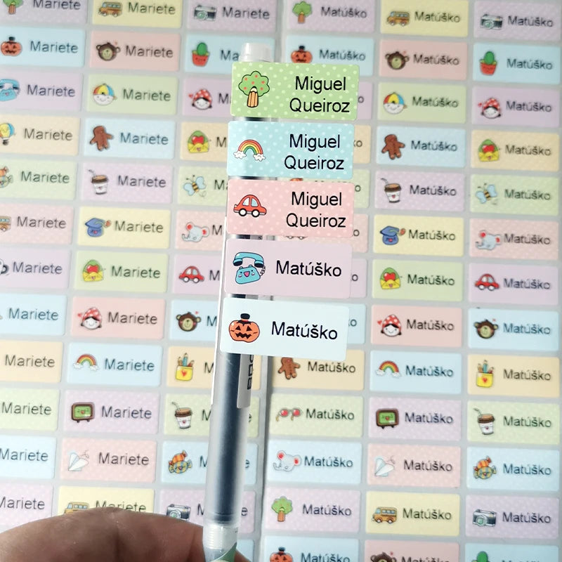 Customized Name Stamp Paints Personal Student Child Engraved Waterproof Non-fading Kindergarten Cartoon Clothing Name Seal