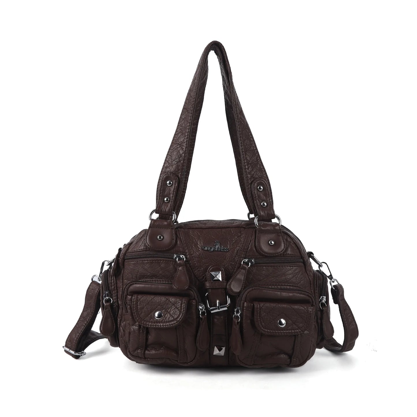 Angelkiss Women Handbags Satchel Top-handle Handbag PU Shoulder Bag Dumpling Pack Give Gifts Shoulder Bags Phone Money Pack