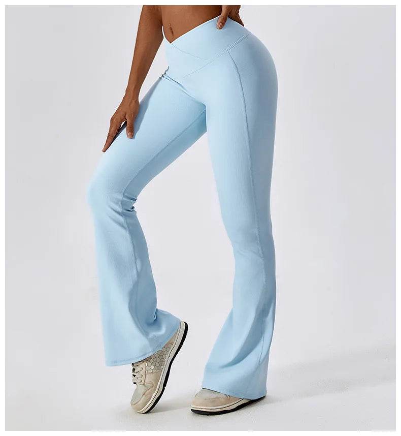 Women's High-Waist Flare Leggings - P12 Hub Europe