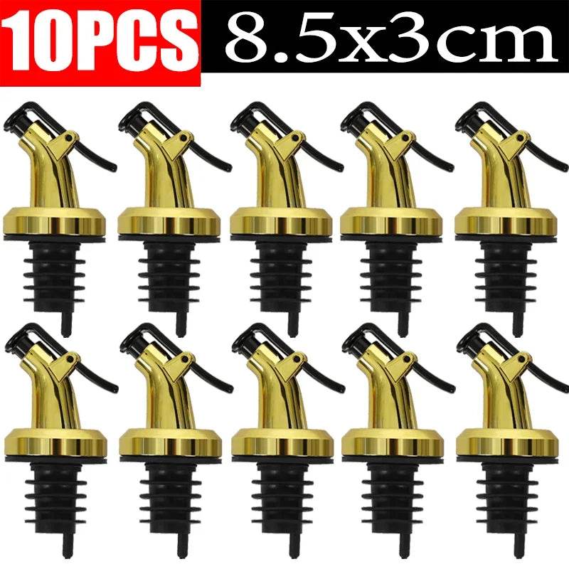 1/10x Oil Bottle Stopper Rubber Lock Plug Seal Leak-proof Food Grade Plastic Nozzle Sprayer Wine Vinegar Spouts Kitchen Tools - P12 Hub Europe