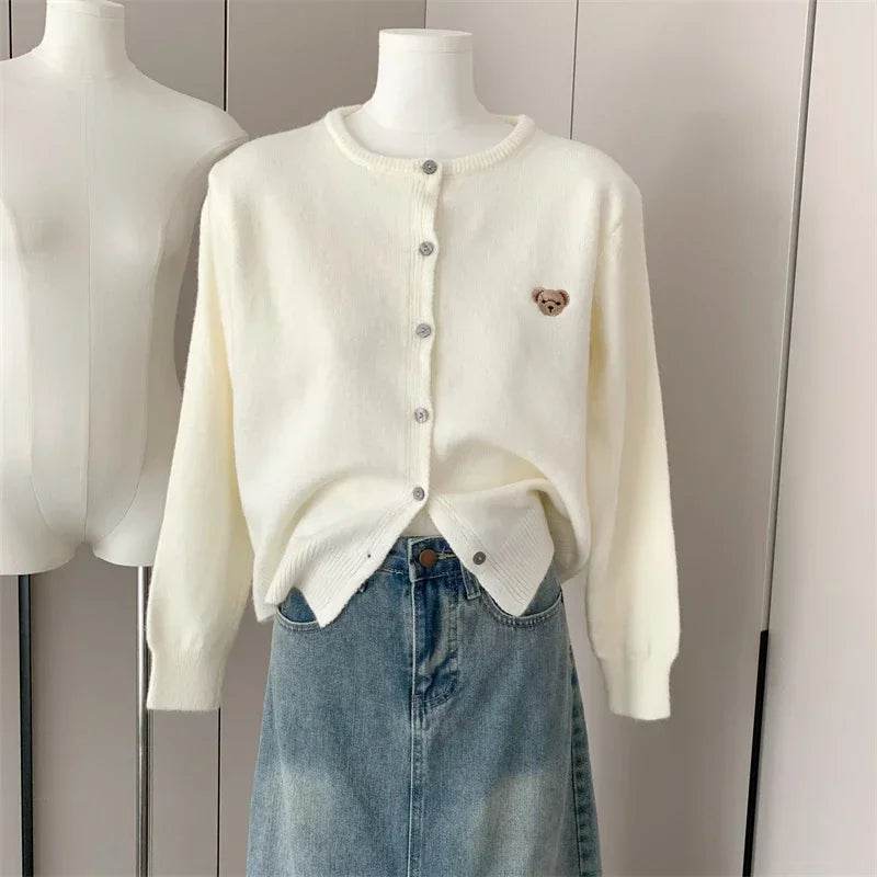 Cartoon Embroidery Cardigan - P12 Hub Europe
