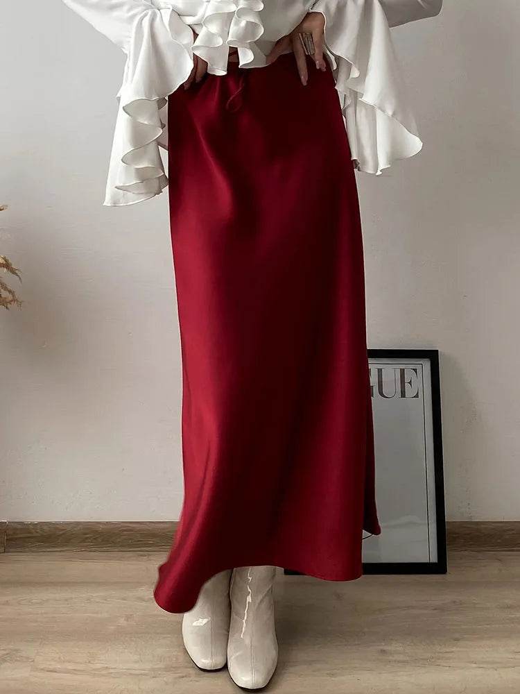 Women's Satin Maxi Skirt - P12 Hub Europe