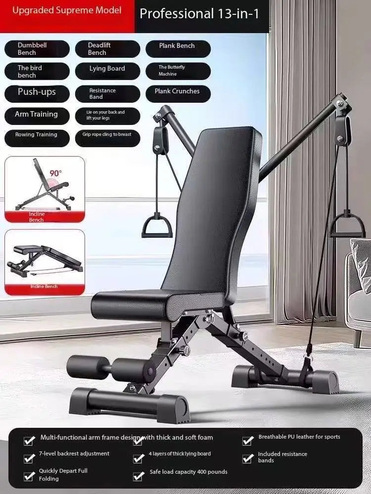 Hot 2024 Multifunctional Dumbbell Bench Bench Bench Press Home Sit-up Assistor Fitness Equipment Men's Bird Bench Press Chair
