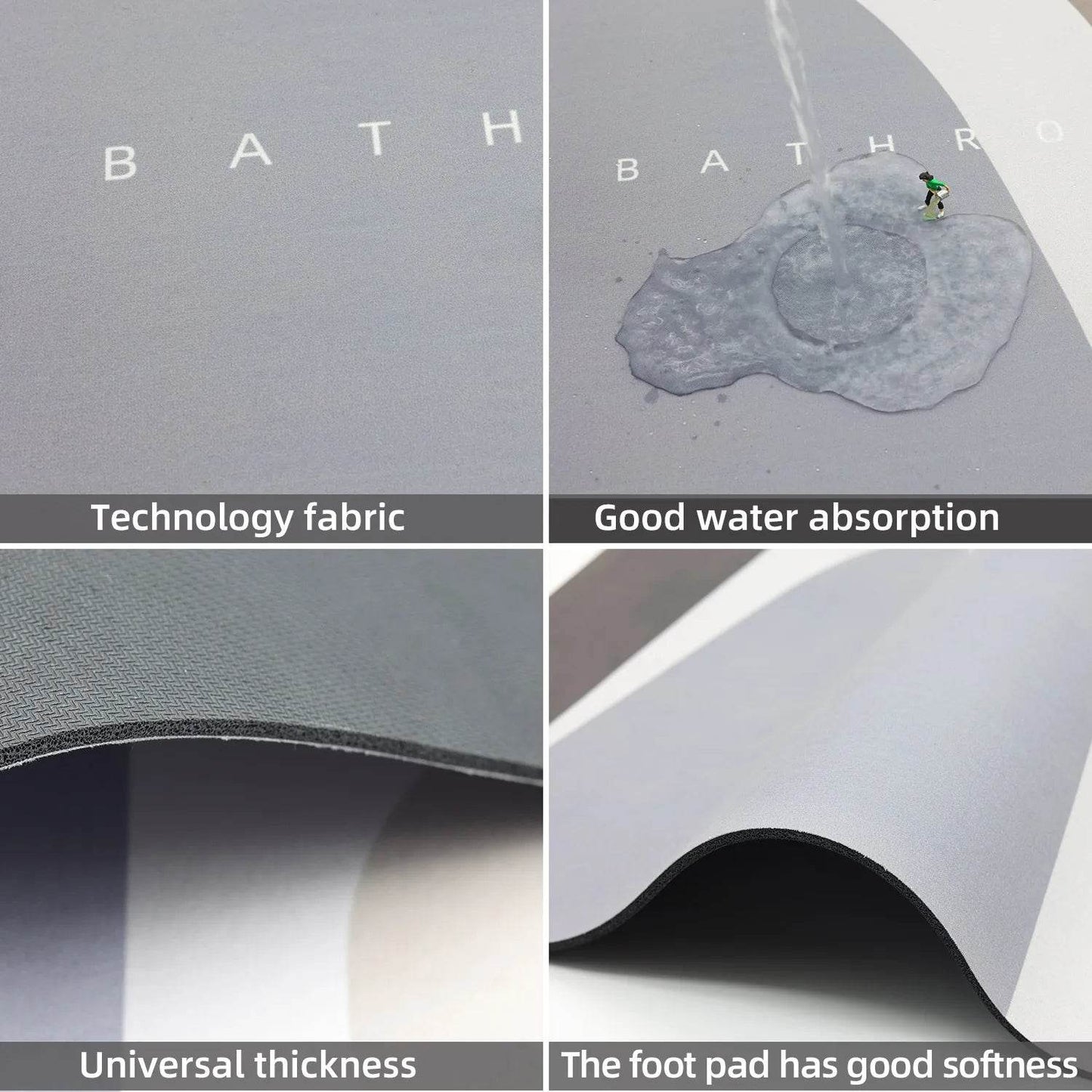 Super absorbent kitchen mat, anti slip kitchen carpet, oval/elongated washable comfortable carpet, kitchen bathroom absorbent do - P12 Hub Europe