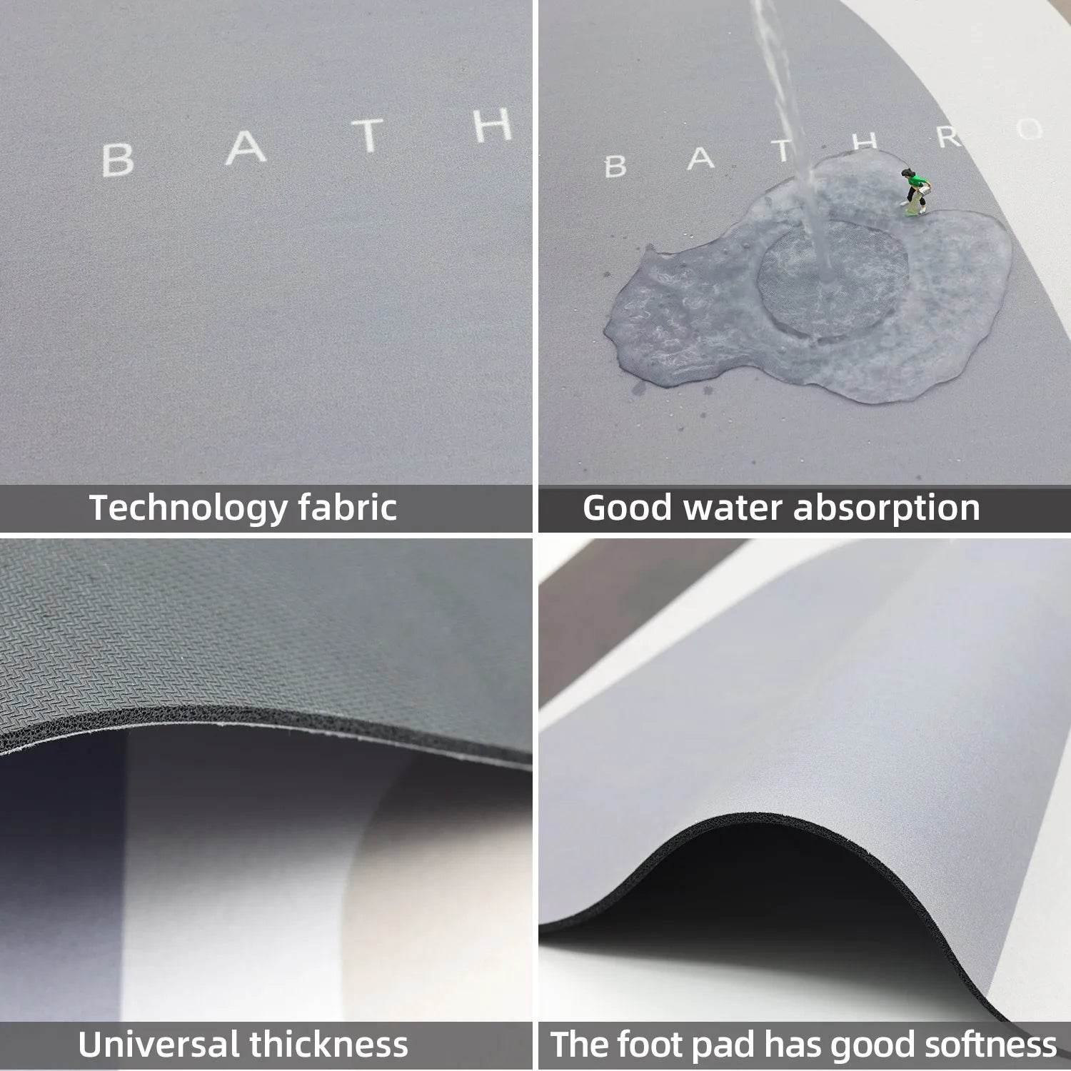 Super absorbent kitchen mat, anti slip kitchen carpet, oval/elongated washable comfortable carpet, kitchen bathroom absorbent do - P12 Hub Europe