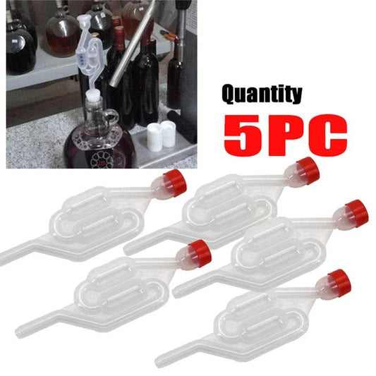 5 Pieces S-Shape Airlocks ,Homebrew Bubble Airlock Carboys Stopper & Fermenter Seal Valve with Food Grade Grommets Wine Making - P12 Hub Europe