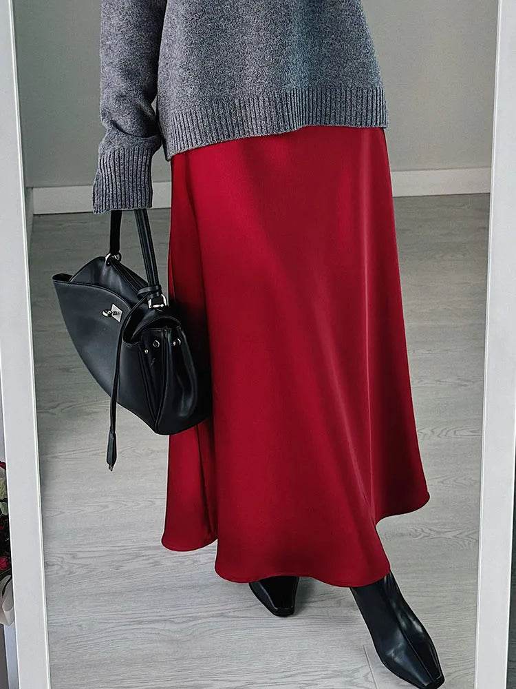 Women's Satin Maxi Skirt - P12 Hub Europe