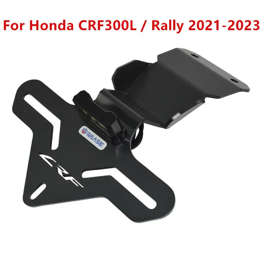 Motorbike Rear Registration Bracket Tail Tidy License Plate Holder Frame LED light For Honda CRF300L CRF 300 L Rally 2021-2024