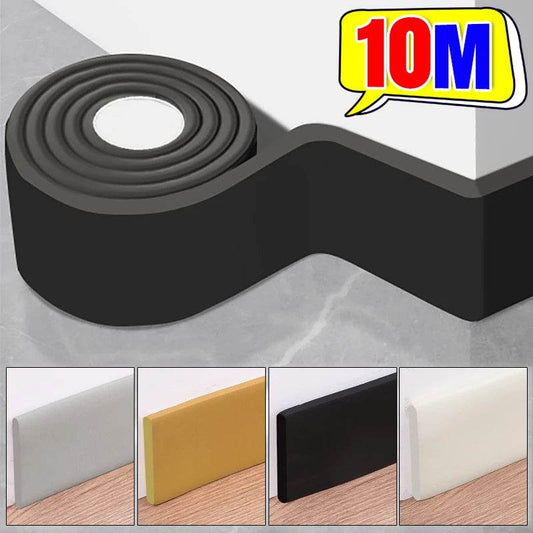 10-2M Waterproof Enclosure Self Adhesive Skirting Line 3D Wall Stickers Thickened Anti-collision Decoration Wall Corner Lines - P12 Hub Europe