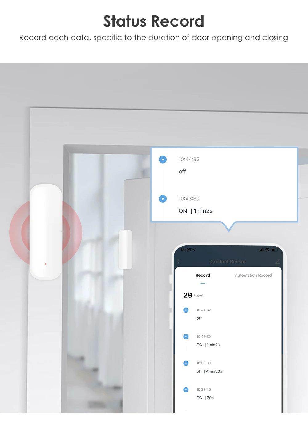 Sensor Door Tuya WiFi Smart Home - P12 Hub Europe