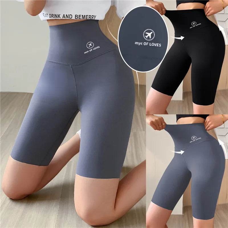 Women's High Waist Gym Shorts - P12 Hub Europe