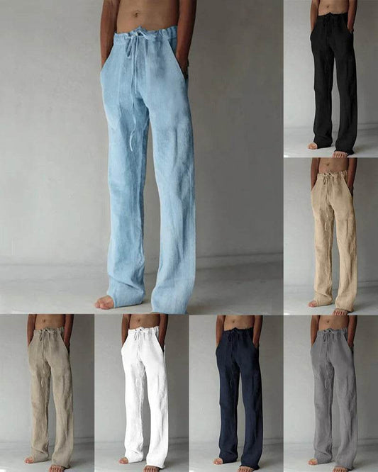 Men's Loose Linen Pants - P12 Hub Europe