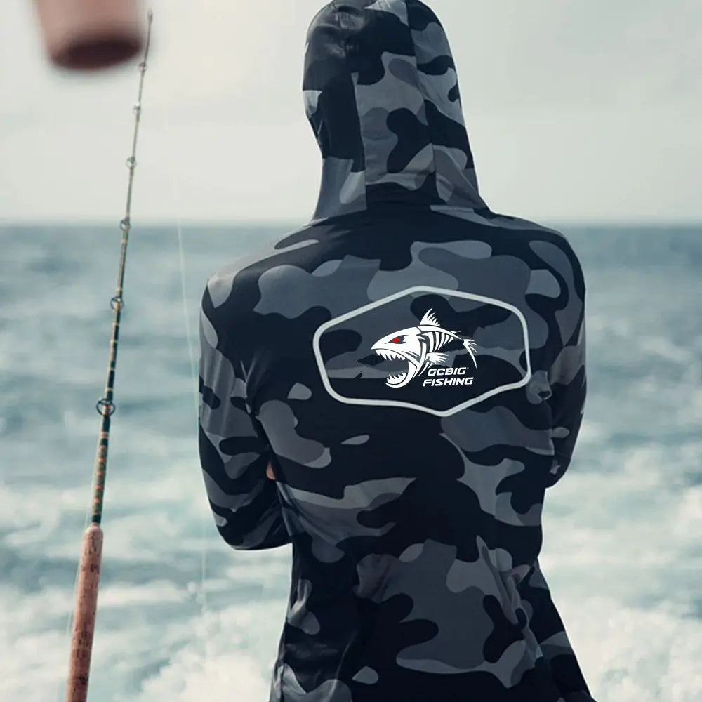 Huk Gear Fishing Shirt Summer Long Sleeve Shirt Quick Dry Breathable Hooded Mask Fishing Clothes Anti-UV 50+ Fishing Shirts