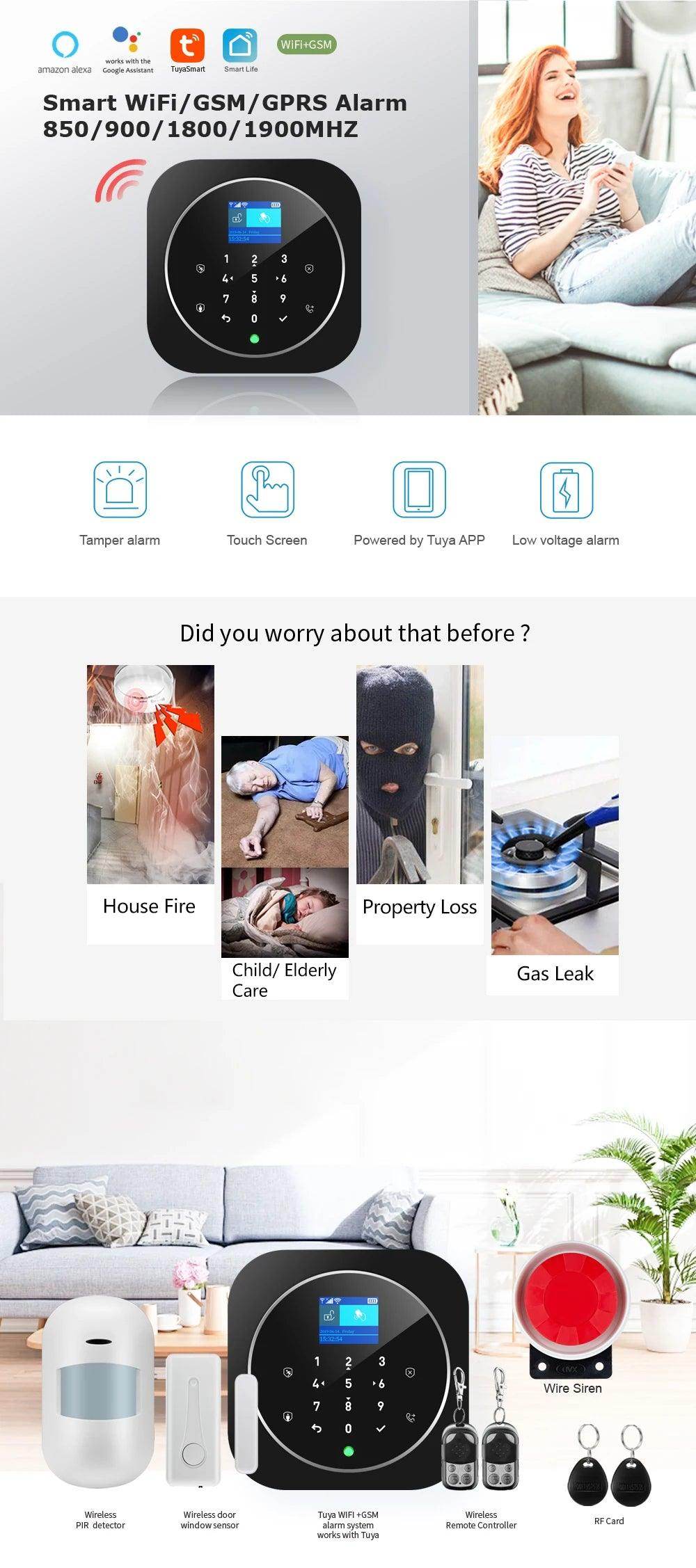 Alarm Smart W9B WiFi GPRS Home - P12 Hub Europe