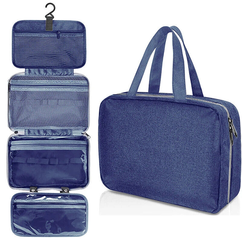 Large Hanging Hook Toiletry Bag Waterproof Folding Handbag Travel Makeup Cosmetic Razor Storage Organizer Case Bathroom Supplies