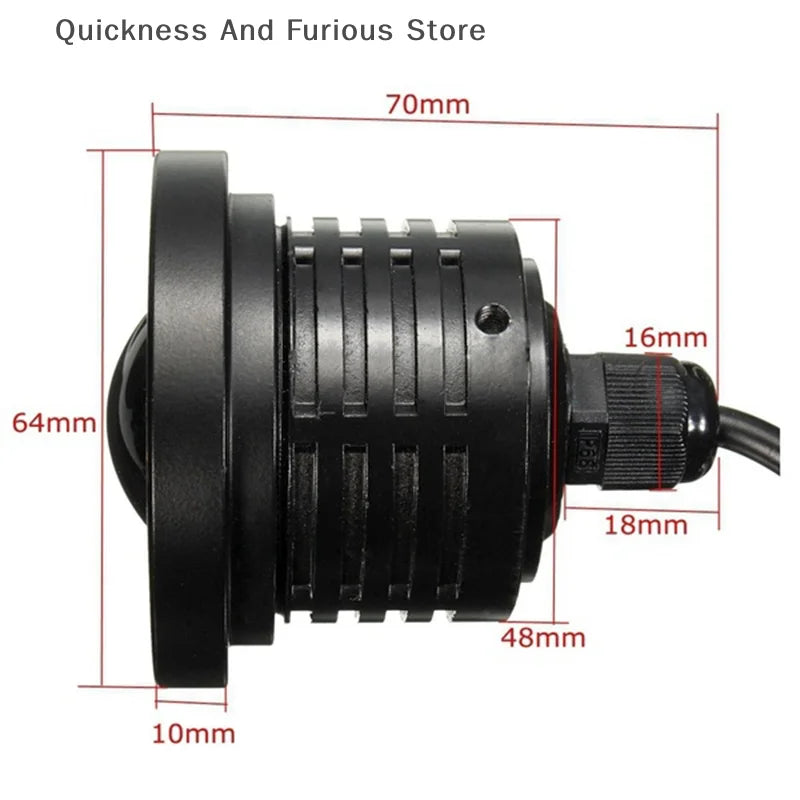 2.5'' 15W Car White COB LED Projector Angel Eyes Blue Ring DRL Fog Light Lamp