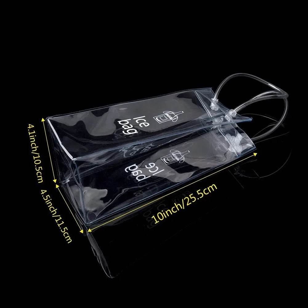 Ice Wine Bags PVC Anti-leakage Ice Bag Transparent Refrigerated Champagne Red Wine Bottle Whisky Eco-friendly Portable Ice Bags - P12 Hub Europe