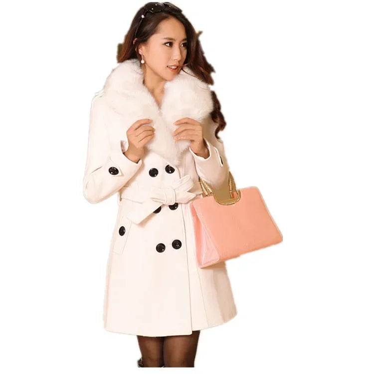 Warm Korean Fur Collar Coat - P12 Hub Europe