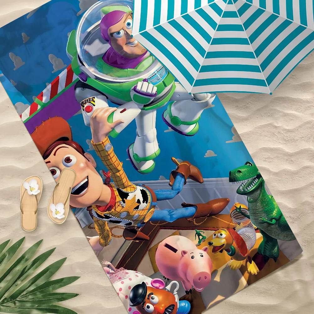 Cartoon T-Toy S-Story Cool Towel Soft Pool Gift For Travel Gym Shower Camping Quick Dry Sports Large Beach Towel - P12 Hub Europe