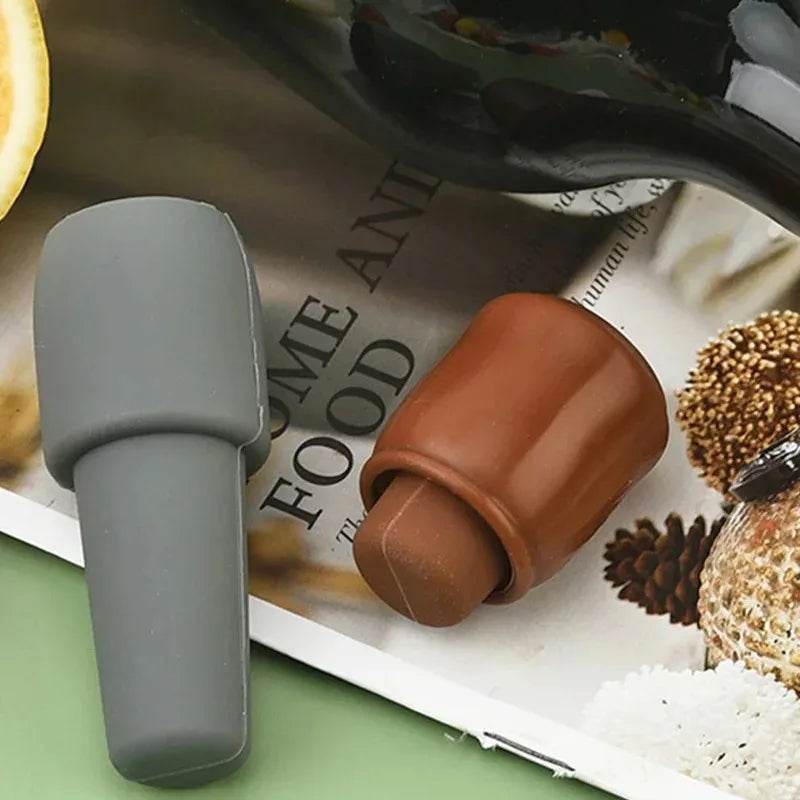 Silicone Wine Stoppers Beverage Bottle Sealer Reusable Sparkling Wine Bottle Stopper Keeping Wine Champagne Fresh Kitchen Tools - P12 Hub Europe