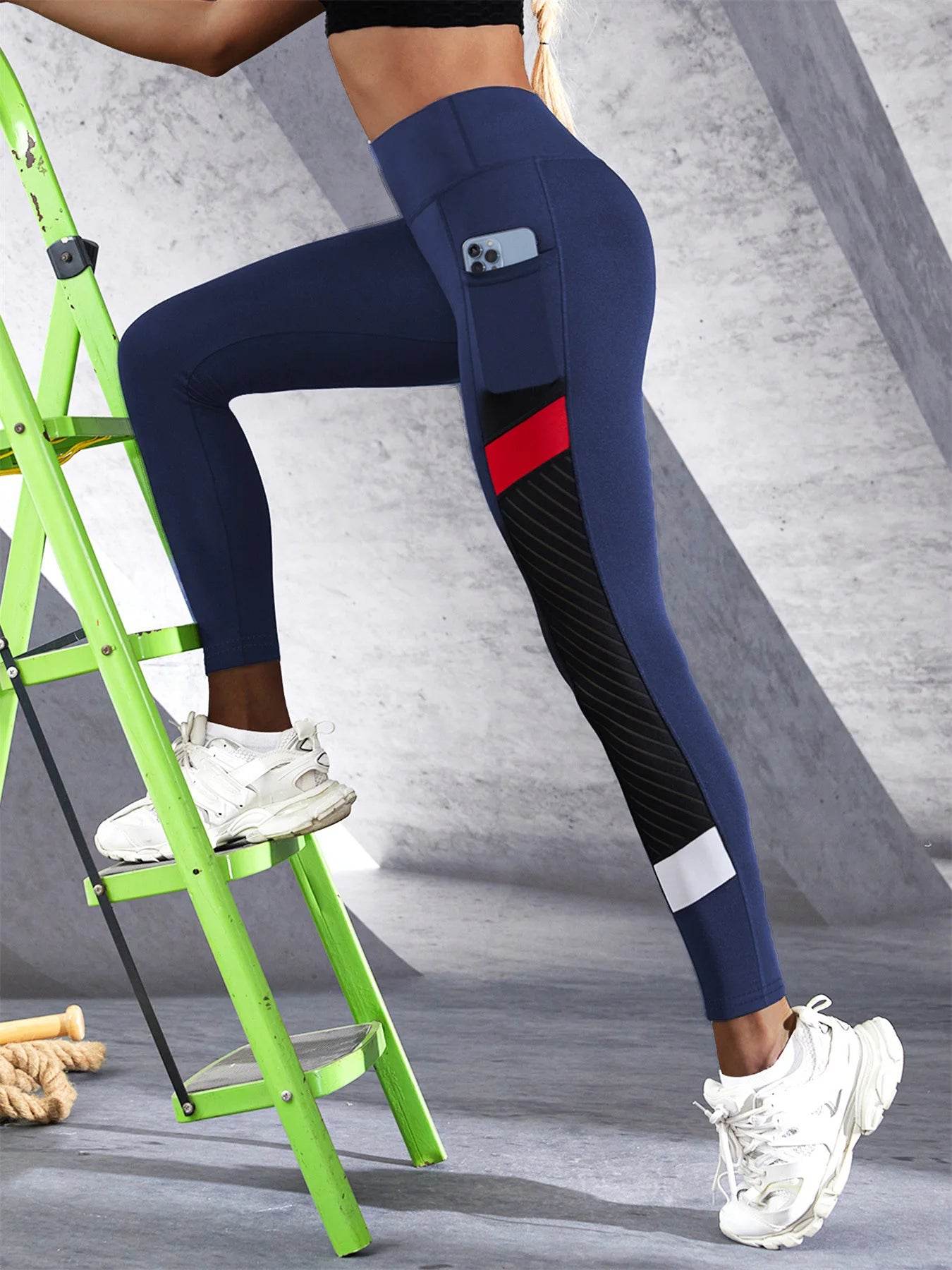 Women's Colorblock Pocket Yoga Leggings - P12 Hub Europe