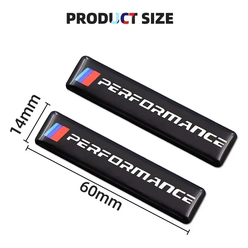 1pcs Silicone Car badge Sticker Decals For Bmw M M3 M5 Performance E36 E46 E39 E53 E90 E60 E61 E93 E87 F10 X1 X3 X5 Accessories