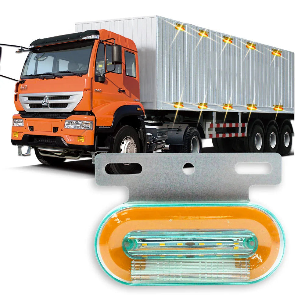 4pcs Truck Side Marker 24SMD LED Lights Warning Tail Light Car Auto Trailer Lamps DC 24V For Truck Decoration Lorry Signal Lamp