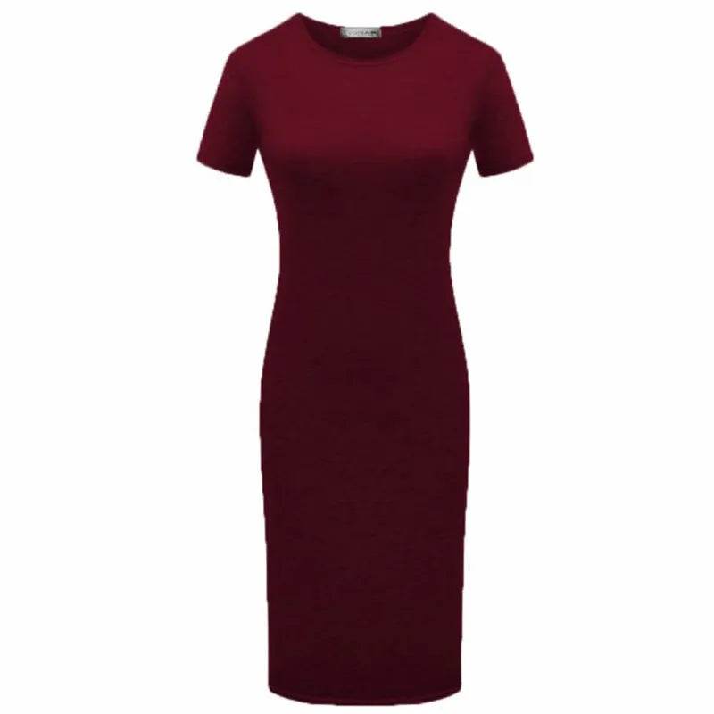 Knee-Length Skinny Dress Summer Bodycon & Beach - P12 Hub Europe