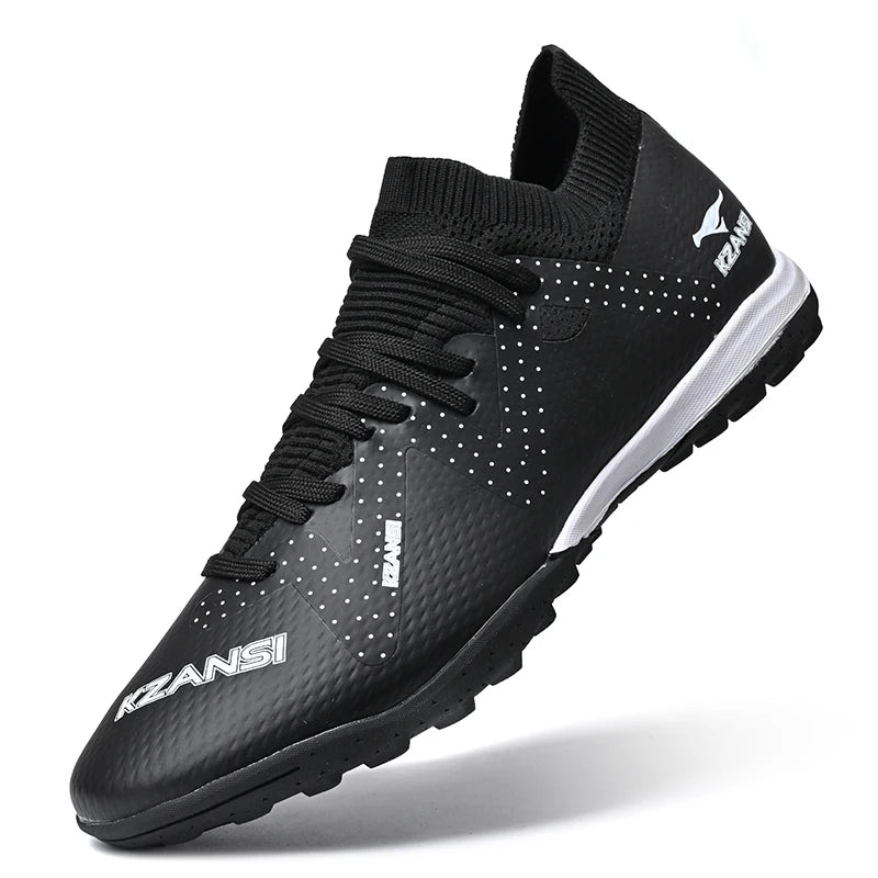 Original Brand Blue Men's Professional Soccer Cleats Turf Non-slip Football Shoes for Men Lace-up Low Cut Soccer Sneakers Male