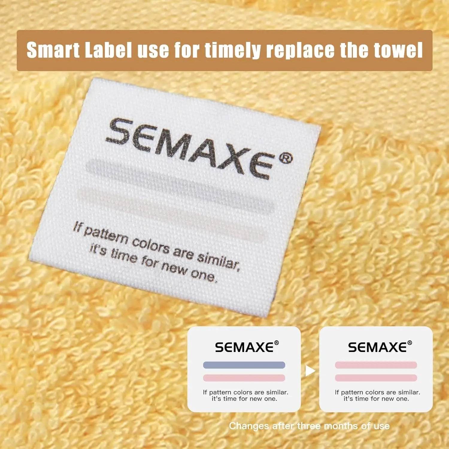 SEMAXE 12 Pcs Bulk Washcloths 100% Catton [550GSM] Solid Towels for Home/Spa- Fast Absorbing Face/Hand Towels with Hanging Loop - P12 Hub Europe