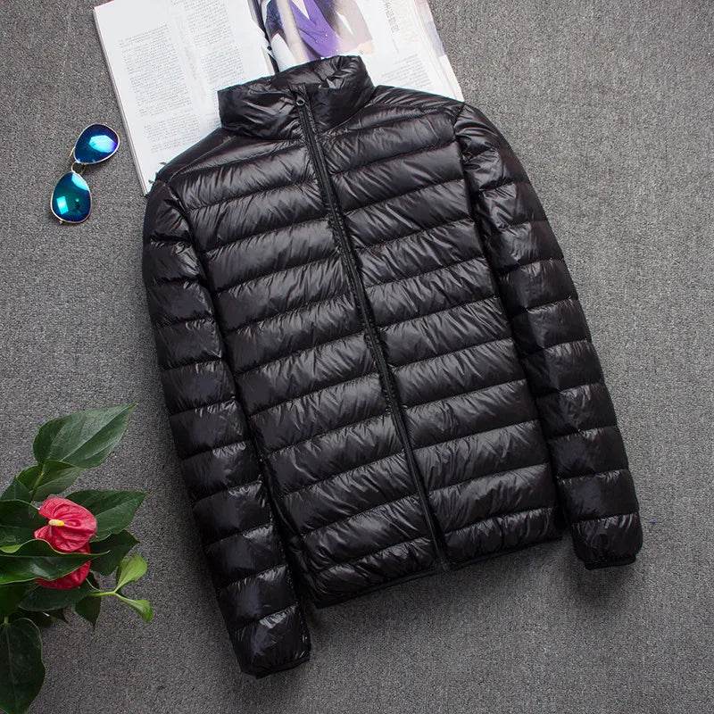 Men's Slim Hooded Down Jacket - P12 Hub Europe