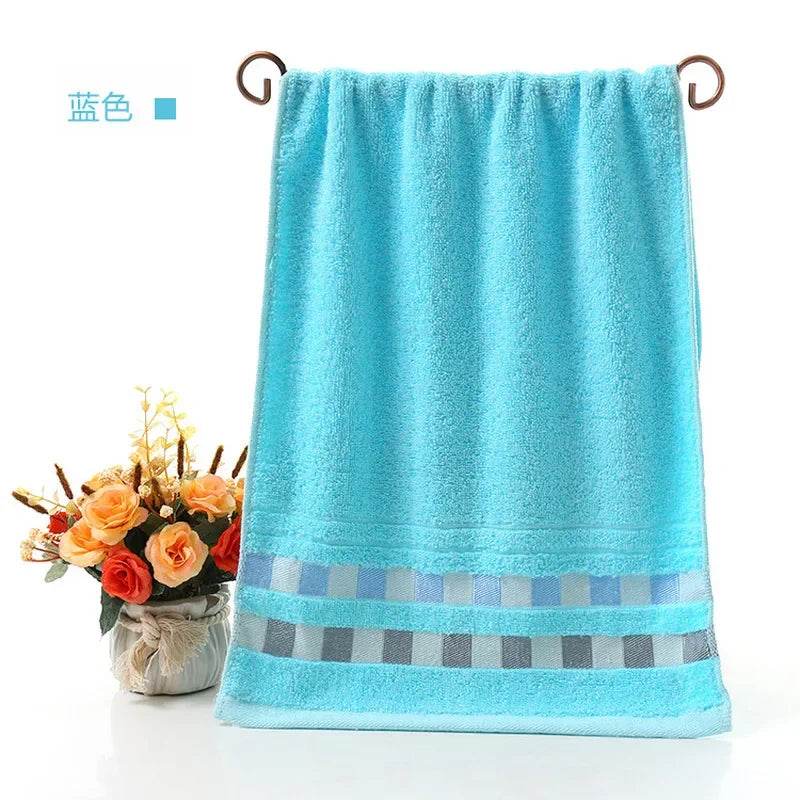 77X33cm Reusable Bath Towels 100% Cotton Towel Avaliable Cotton Fiber Natural Eco-friendly Embroidered Bath Towel Bathroom Decor - P12 Hub Europe
