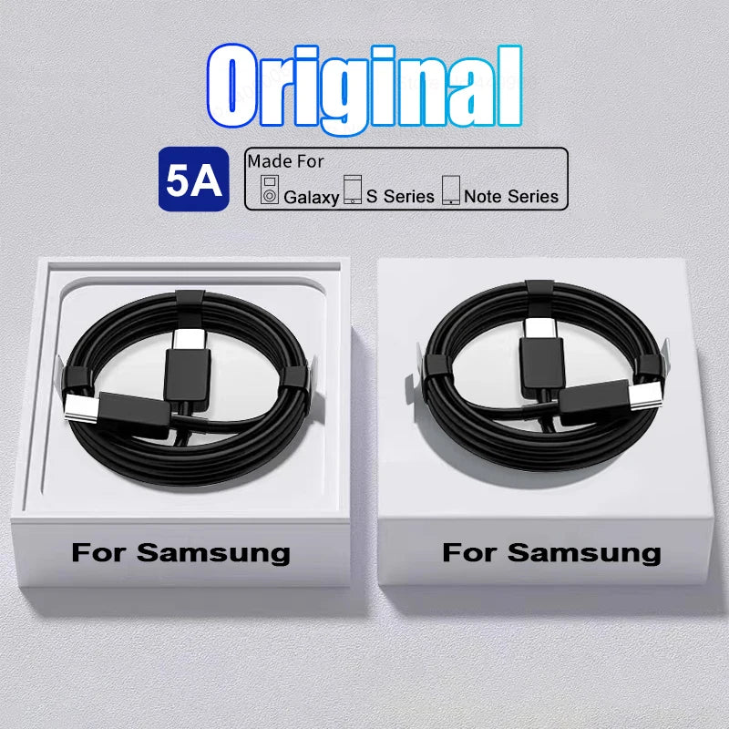 2PCS PD3.0 45W Quick Cable For Samsung Galaxy S20 S22 S23 Ultra Note 10+ 5G 20 A53 A54 Super Fast Charging USB Type C Data Cable