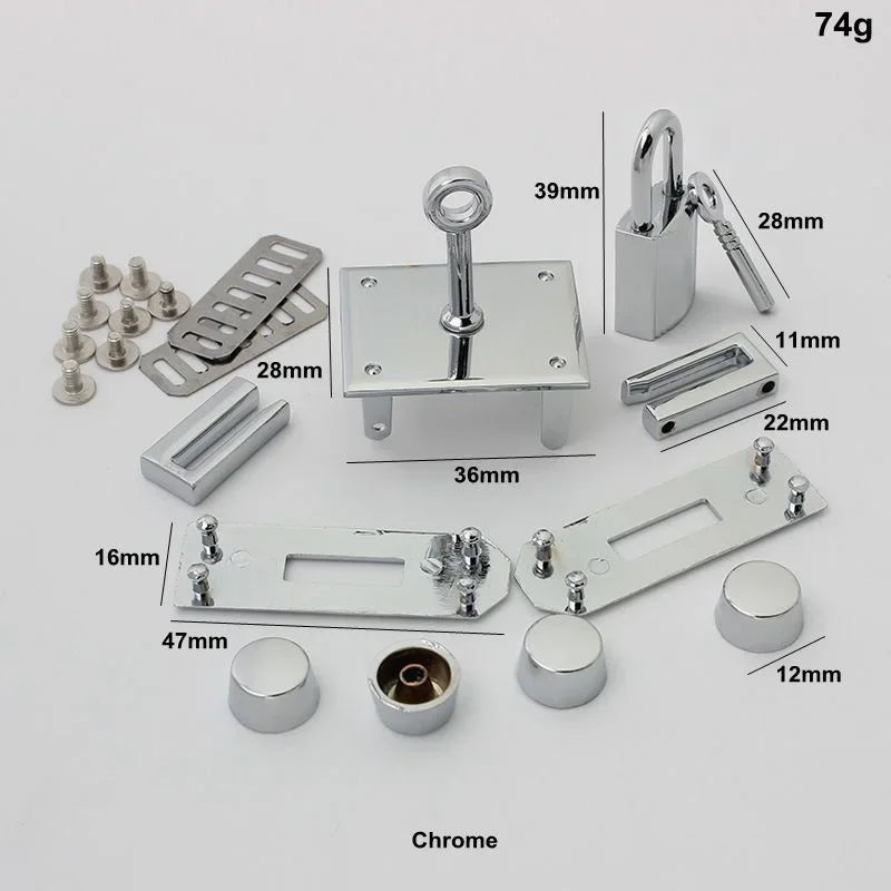 1Set Fashion Metal Bag Locks Clasp Bag Lcok Set For Handbags Purse Tote Closures Snap Clasps DIY Hardware Case Bag Accessories