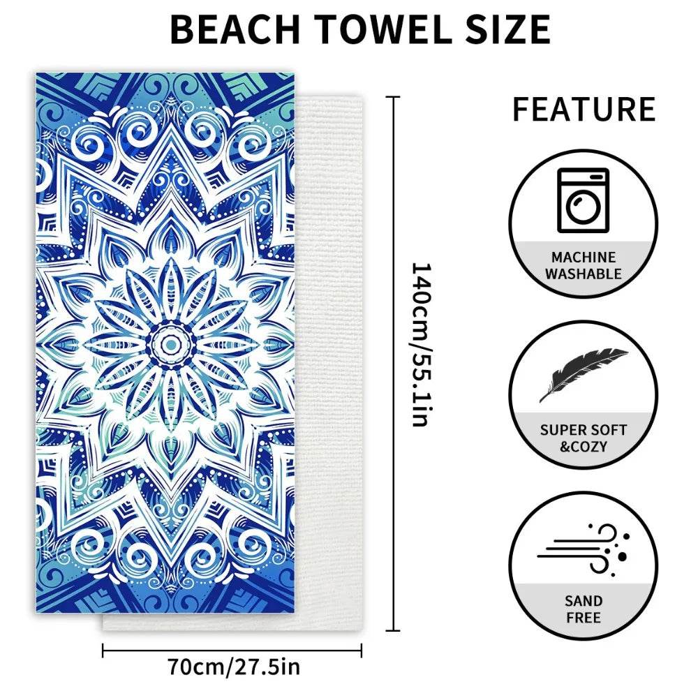 Quick Drying Microfiber Towels Beach Mat Sports Bathroom Luxury Travel Shower Towel Large Sand Free for Adults Body Dry Towels - P12 Hub Europe