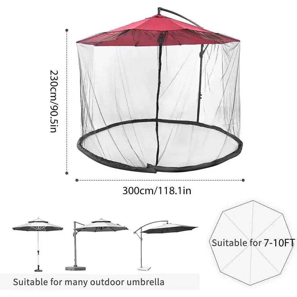Umbrella Mosquito Net Round Hanging Terrace Umbrella Net for Door Tree Sun Parasol Mosquito Control Net Camping Garden Tent - P12 Hub Europe