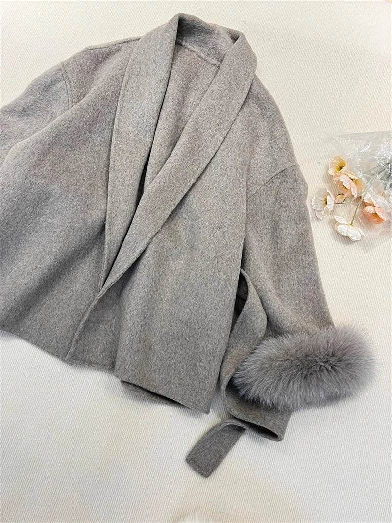 Fox Fur Wool Coat - P12 Hub Europe