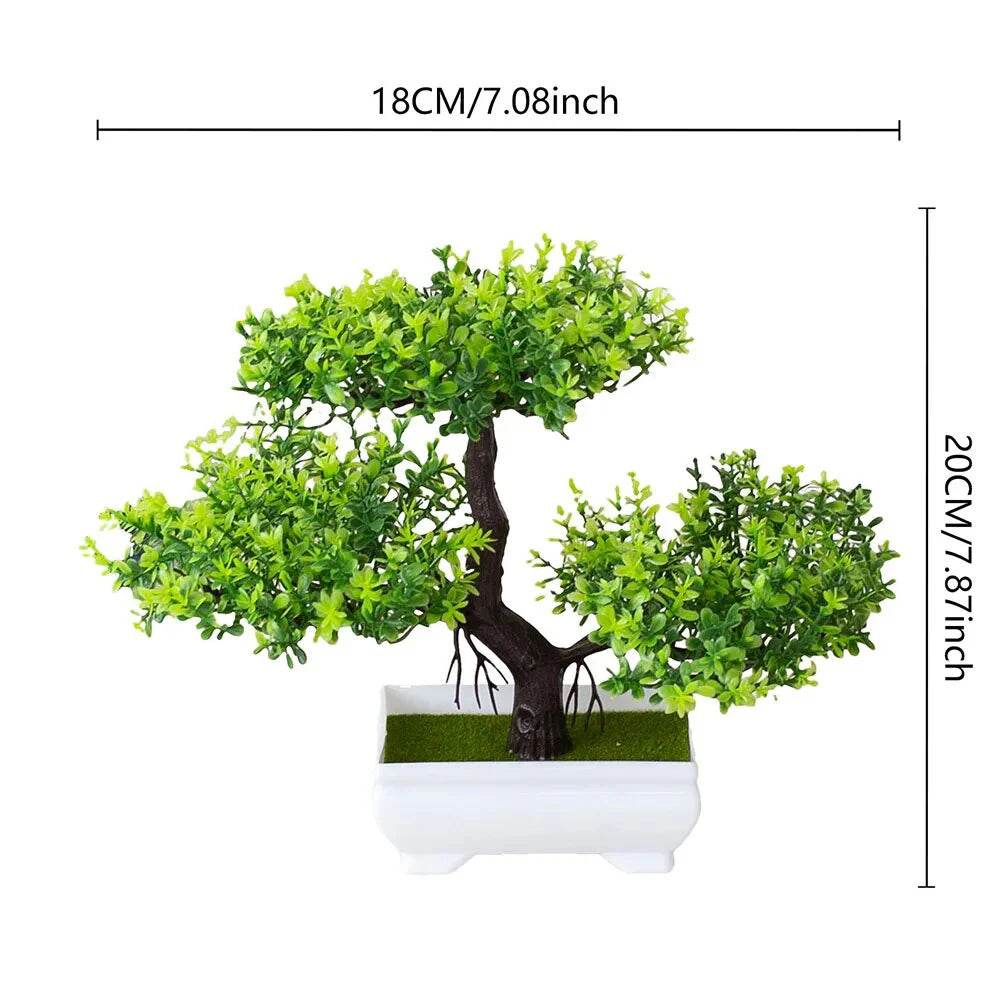 Artificial Plastic Plants Bonsai Small Tree Pot Potted Flower Garden Fake Plant Arrangement Ornaments Room Home Table Decoration - P12 Hub Europe