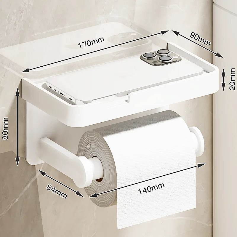 Toilet Paper Holder Wall-Mounted Aluminum alloy Toilet paper holder tissue rack Bathroom tissue holder Bathroom Accessories - P12 Hub Europe