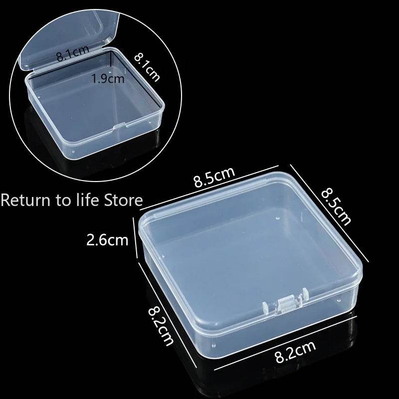 PP Storage Box Mini Transparent Plastic Case Container Square Rectangle Packaging Box for Jewellry Beads Small Items - P12 Hub Europe