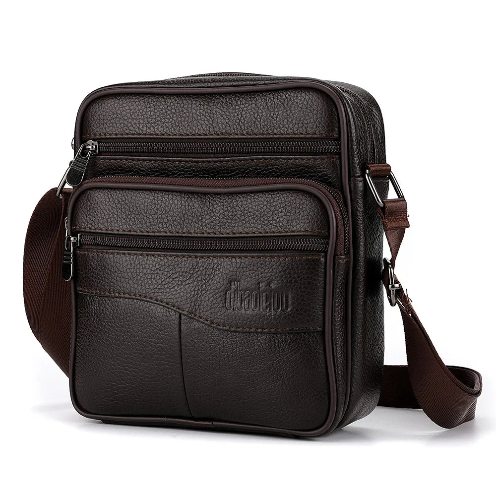 Men's Large size Genuine Leather  Shoulder Bags High quality Tote Fashion Business Man Crossbody Messenger Bag Leather Bags