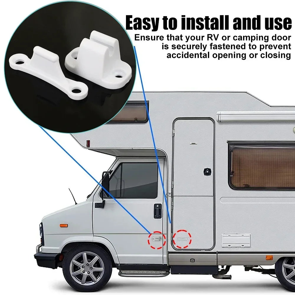 RV Door Retainer Camper Van Motorhome Boat Modification Accessories Cabin Door Fixator Nylon Door Stopper Retaining Catch Buckle