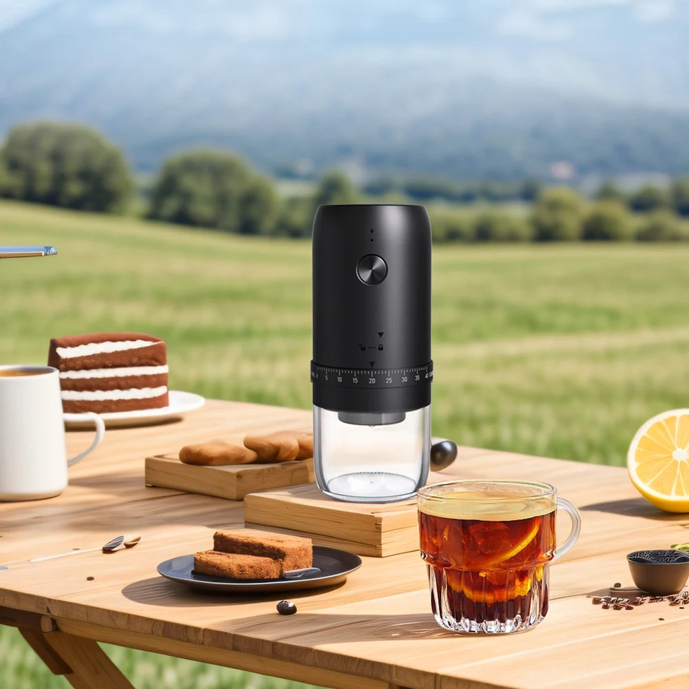 New Portable USB Electric Coffee Bean Grinder 40 Gears External Adjustable Rechargeable Grinders Household Mini Coffee Machine