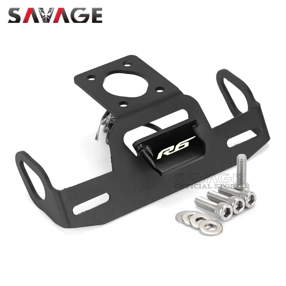 License Plate Holder For YAMAHA YZF R6 2006-2022 YZFR6 18 2020 Motorcycle Tail Frame Bracket LED Number Light Fender Eliminator