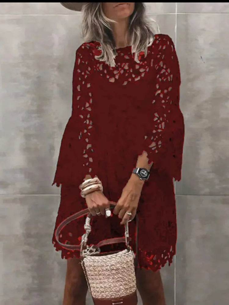 Ethnic Lace Knee Dress - P12 Hub Europe